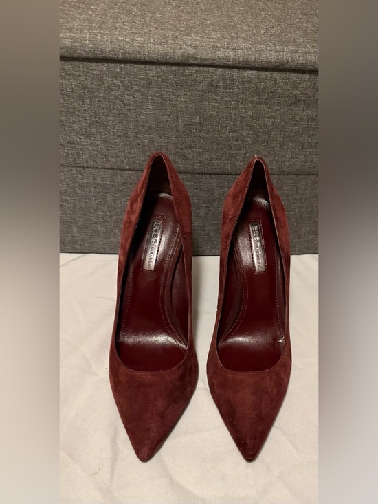 BCBGeneration Shoes - BCBG Wine Suede Pointed-Toe Pumps
